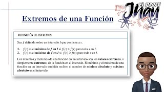 Extremos de una función a partir de la gráfica  Explicación y ejercicio resuelto [upl. by Ahkeber]