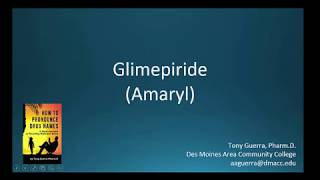 CC How to Pronounce glimepiride Amaryl Backbuilding Pharmacology [upl. by Aizirtap]