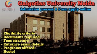 Admission process amp apply online  Galgotias University Noida  EligibilityFeesCoursesreview  Gm [upl. by Kaye]