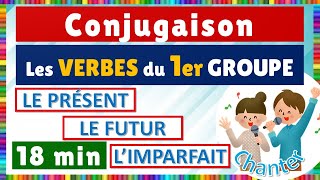 Conjugaison des verbes du premier groupe  Présent Futur et Imparfait de lIndicatif [upl. by Suidualc]