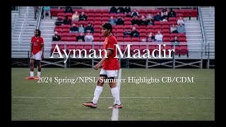 Ayman Maadir  Davidson College Mens Soccer Spring 2024  Charlottetowne Hops NPSL 2024 Highlights [upl. by Turk]