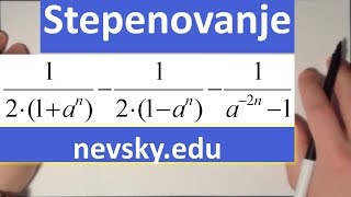 Stepenovanje Stepenovanje primer Matematika za 2 razred srednje škole [upl. by Zednanref692]