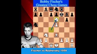 Amazing Tactics  Robert James Fischer vs Samuel Reshevsky 1959 [upl. by Rose]