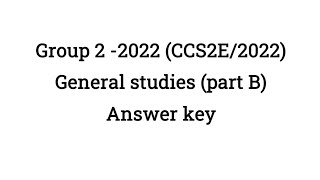 Tnpsc Group 22A2022  Answer key CCS2E2022 for General studies [upl. by Fanechka]