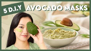 5 Best Avocado Masks for All Skin Types  Easy 2ingredient Face Masks [upl. by Mirisola]