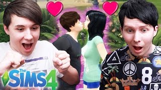 DILS FIRST KISS  Dan and Phil Play Sims 4 16 [upl. by Aniat]