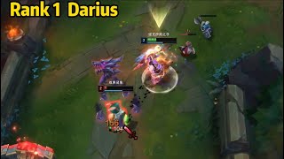 Rank 1 Darius The Most AGGRESSIVE Darius You Will Ever See LEVEL 2 SOLO KILL [upl. by Tania]