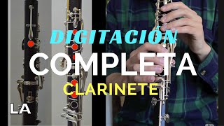 Escala Cromática en clarinete con posiciones  How to play chromatic scale [upl. by Ragen]