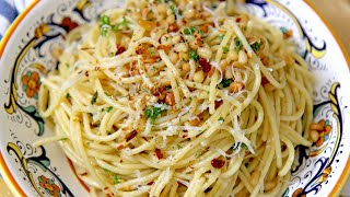 10 Minute Recipe Spaghetti Aglio e Olio  Laura Vitale [upl. by Lardner250]