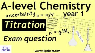 Titration calculations Alevel chemistry mean titre moles and how to reduce  uncertainty [upl. by Phippen]