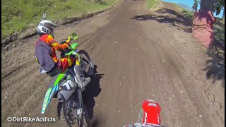 125 TwoStroke vs 250 FourStroke Battle at Redbud Motocross [upl. by Oirogerg]