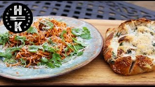 Sun dried tomato pesto spaghetti with tear amp share garlic cheese sourdough Ad [upl. by Wakeen]