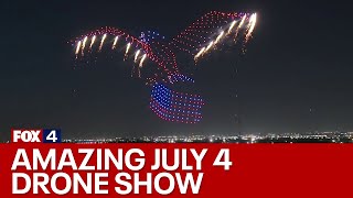 WATCH Irving Sparks and Stripes Drone Show [upl. by Annayoj]