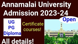 Annamalai university admission 202324 in tamilannamalai university latest news in tamil [upl. by Redfield]