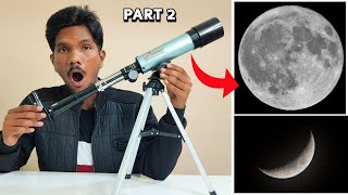 Watching Moon From Telescope  Part 2  90X Zoom Land and Sky Refractor Telescope  Chatpat toy tv [upl. by Lytsyrk]