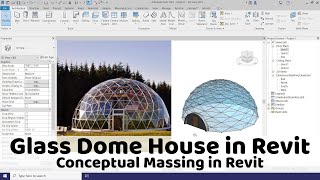 Massing in Revit  Glass Dome House in Revit Tutorial  LernRevitOnlineCom [upl. by Irme585]