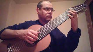 Estudio in C major by Francisco Tárrega  10 String Guitar [upl. by Afra739]