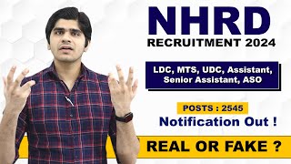 NHRD LDCMTSAssistantUDCASO 2545 Vacancy 2024 Reality  REAL OR FAKE [upl. by Yrelbmik]