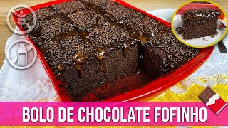 BOLO DE CHOCOLATE FOFINHO SEM TRIGO SEM LEITE [upl. by Amilas300]