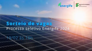 Sorteio de vagas ENERGIF 20241 [upl. by Hogue]