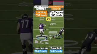 Fattest Player Hurdling 150 Yards vs Skinniest Player in Zig Zagging 100 Yards Who Wins Madden 25 [upl. by Kipp]