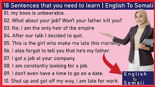 18 Sentences that you need to learn  English To Somali [upl. by Fital]