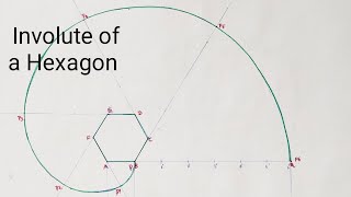 Involute Of a Hexagon Engineering Drawing [upl. by Zetnahs]