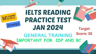 ielts reading practice test with answers  9 january 2024 [upl. by Gnouc]