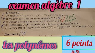 algèbre 1examen les polynômes 2 [upl. by Millian921]