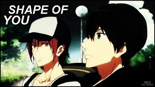 rin amp haru  shape of you [upl. by Lerrud744]