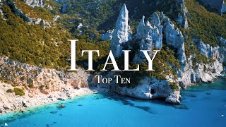 Top 10 Places To Visit In Italy  4K Travel Guide [upl. by Tenom]