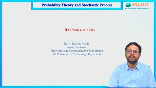 LEC08 PTSP  Random Variables By Dr G Karthik Reddy [upl. by Wampler]