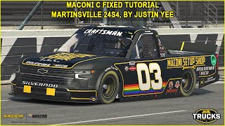 iRacing Maconi CFixed Trucks Martinsville Guide to Qualifying and Race 24S4 [upl. by Atikin238]