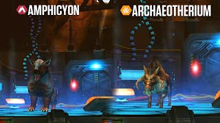 UNLOCK ARCHAEOTHERIUM VS AMPHICYON MAX X3 LEVEL 40  JURASSIC WORLD THE GAME [upl. by Necila496]