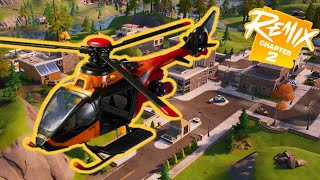 Fortnite Remix Capitulo 2  la squad de weones con un helicoptero [upl. by Zinn277]