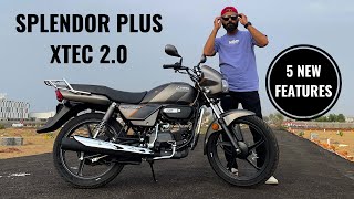 New Hero Splendor Plus XTEC 20 Detailed Review  All Latest Features  Motorxone [upl. by Anetsirk615]