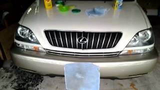 Lexus RX300 best way to clear yellowed headlights fast amp easy [upl. by Kippie]