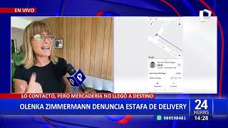 Olenka Zimmermann denuncia falta de solución de empresa de motorizados tras pérdida de sus productos [upl. by Wager906]