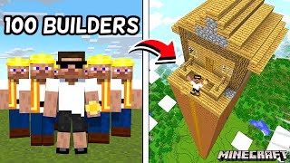 I Hired Builders to Make Tallest House in Minecraft 😲 [upl. by Yma]