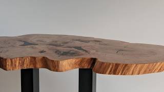 making an epoxy maple table using a slab of end grain wood [upl. by Naillij]