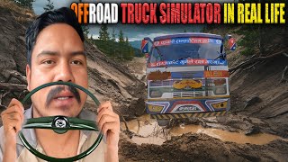 Euro Truck Simulator in Real Life  Heavy Truck Driving on Extreme Off Road  Dangerous Experience 😨 [upl. by Yolane]