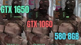 GTX 1650 vs GTX 1060 6gb vs RX 580 8gb [upl. by Tinya]