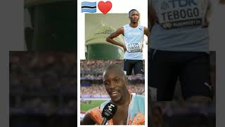 LETSILE TEBOGO 🇧🇼♥️ THE REIGNING WORLD 🌎 CHAMPION IN MENS 200m race POST RACE Interview 📸📸🤳 [upl. by Elocen]