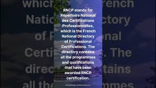 Everything You Need to Know About RNCP Certifications in France education internationaleducation [upl. by Hulton]