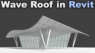 Wave Roof in Revit Tutorial  Massing in Revit [upl. by Ydnys]