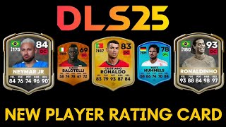 DLS 25 New Rating Cards  DLS 25 New Iconic Player Card  Dream League Soccer 2025 [upl. by Annayt]