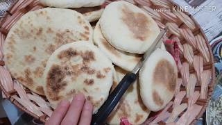 Recette de pain batbout en 10 minutes خبز البطبوط في 10دقائق [upl. by Ekoorb557]