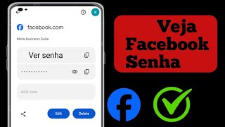 como ver a senha do Facebook 🔑 [upl. by Neilson]