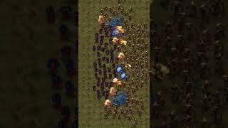 200 Zealots vs 100 Firebats Brood War shorts [upl. by Atirac]