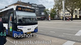 Die Mitfahrt mit der Linie 44 vom Bushof zum Hauptbahnhof [upl. by Bonn247]